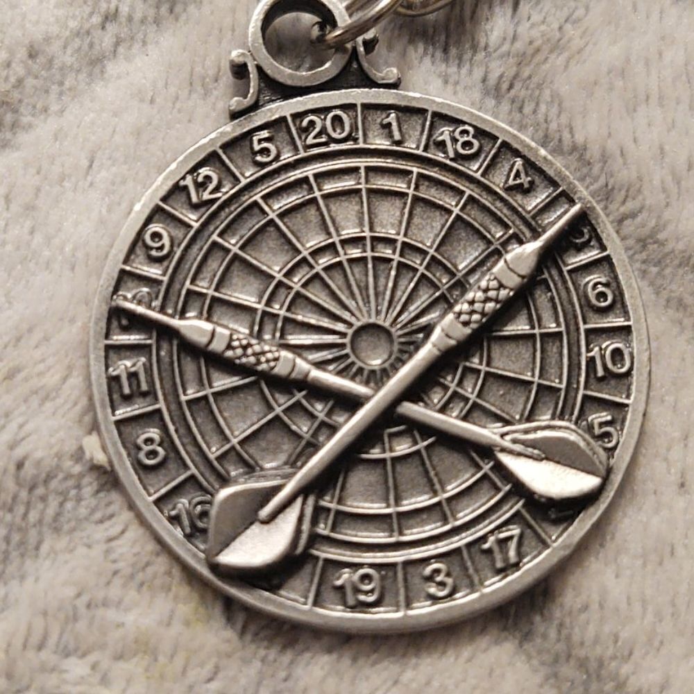 Pewter engraved dart board